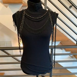 São Paulo Beaded Mock Turtleneck